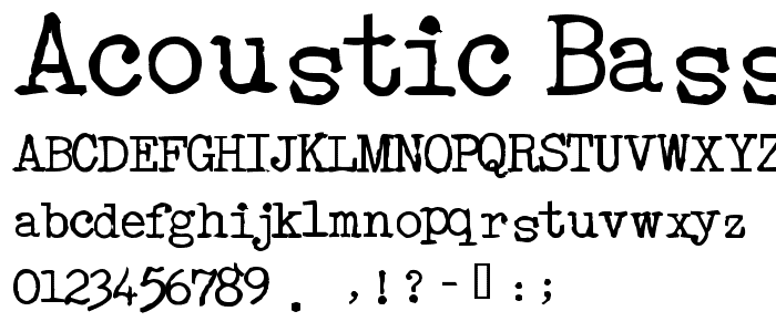Acoustic Bass font